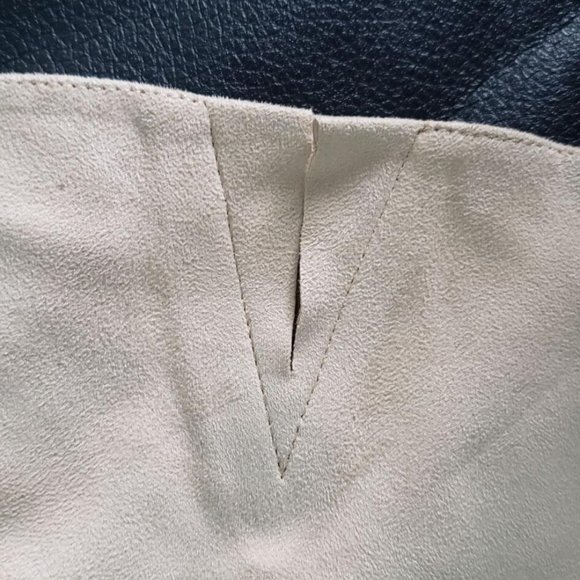 Womens Pointed Toe Knee High Boots Mid Chunky Heel Faux Suede Side Zipper Ridin - Picture 6 of 9